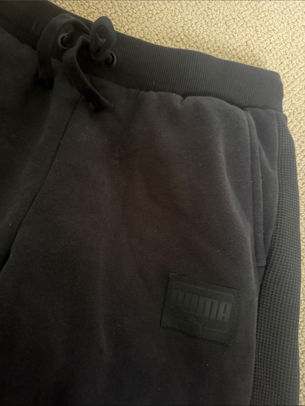 Men's puma Black Drawstring sweatpants Jogger Pants size medium